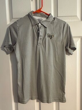 Wake Forest Demon Deacons Youth Polo Shirt Large 9-10 GARB Striped